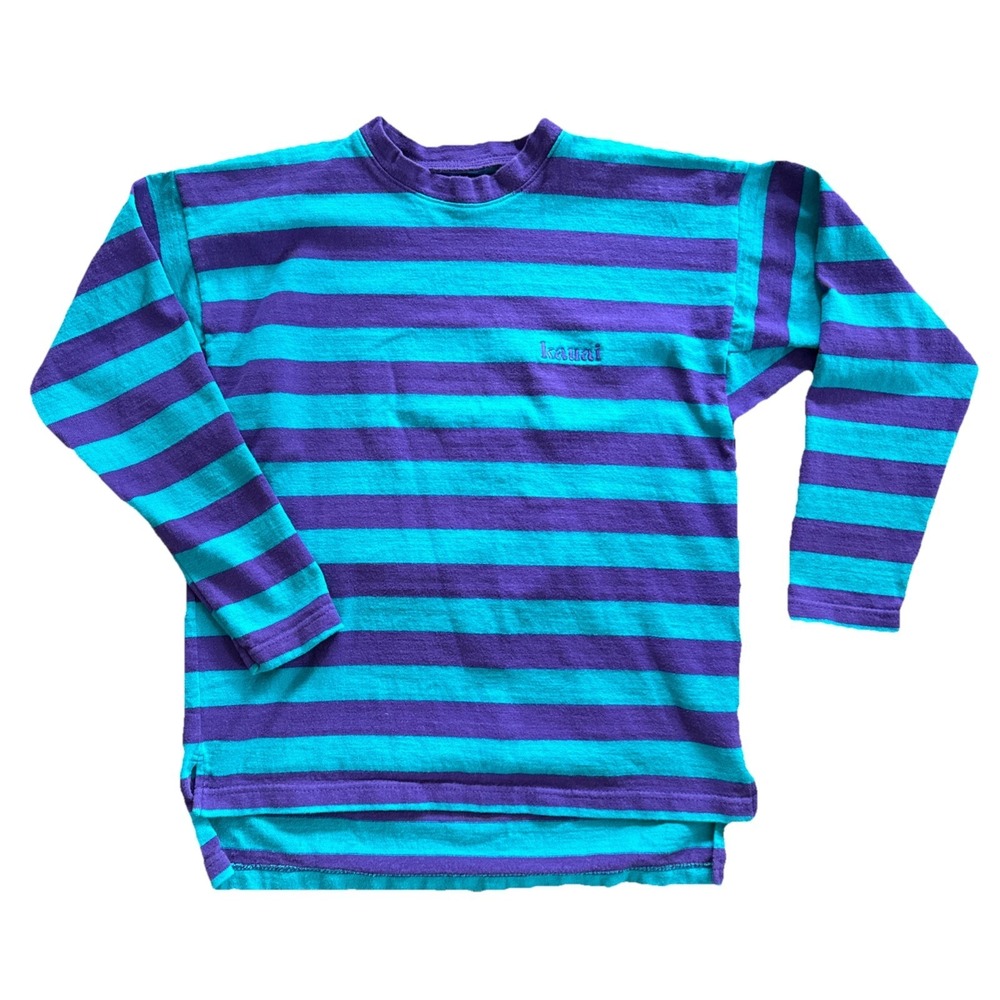 Dehen Sweatshirt Men Large Crewneck Kauai Teal Purple Vintage USA